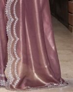 Women Embellished Design Stone Work Organza Embellished Saree Traditional Saree - Image 2